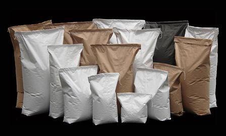 Multi-Wall Moisture Barrier Block Bottom Paper Bags 3ply 900x520+120 Black Matt