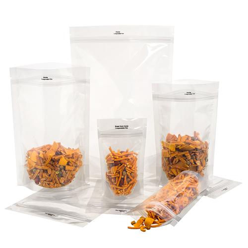 Standup Pouch Compostable Clear 500g 190x265mmx100mm