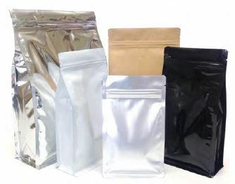 Flat Bottom with Zipper Food Pouch 1Kg Silver Matt 195X90X295mm Carton 500