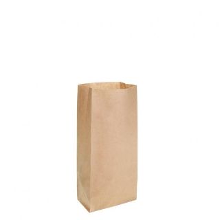 Brown Block Bottom Paper Bag No 0 Heavy Duty 100W x 220H (50mm gusset) - Emperor