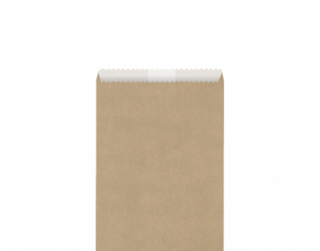 Greaseproof Lined Paper Bags #3 Flat, Brown - Castaway