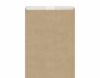 Greaseproof Lined Paper Bags #5 Flat, Brown - Castaway