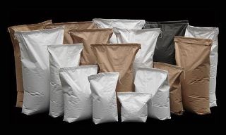 Multi-Wall Moisture Barrier Block Bottom Paper Bags 3ply 900x520+120 Black Matt